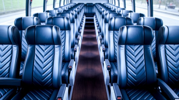55 passenger charter bus inside