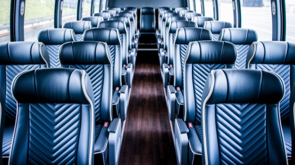 56 passenger charter bus inside layton