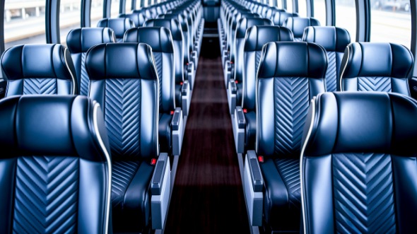 boise 50 passenger charter bus inside