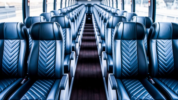 boise 54 passenger charter bus inside