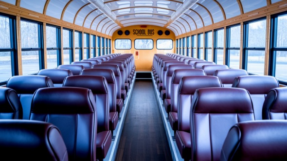 school bus rental interior