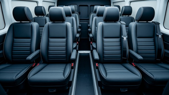 sprinter van with driver inside